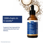 Tinfal hair regrowth serum bottle claiming 1000+ hairs in 6 weeks